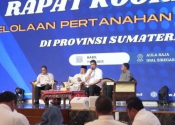 Bupati Labusel Hadiri Rakor Pengelolaan Pertanahan dan Tata Ruang Se-Sumut