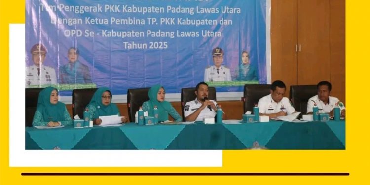 TP PKK Kabupaten Paluta Laksanakan Rakoor Dengan Ketua Pembina TP PKK Padang Lawas Utara