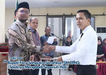 Bupati Fery Sahputra Serahkan 95 SK CPNS