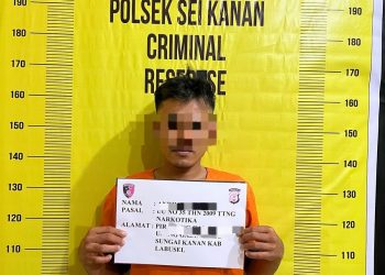 Polsek Sei Kanan Berhasil Menangkap Seorang Pelaku Tindak Pidana Kasus Narkotika