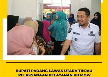 Bupati Paluta Bersama Ketua TP PKK Kabupaten Padang Lawas Utara Tinjau Langsung Pelaksanaan Pelayanan KB