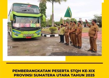Bupati Paluta Diwakili Sekda Lepas keberangkatan Kafilah Seleksi Tilawatil Qur’an dan Hadist