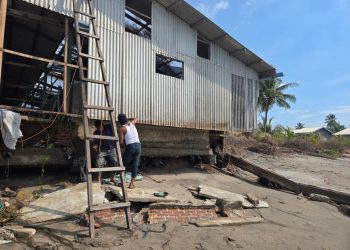 Abrasi Dahsat Landa Pantai Muara Batu Hingga Warga Nelayan dan Petani Alami Gagal Panen dan Kerugian Besar