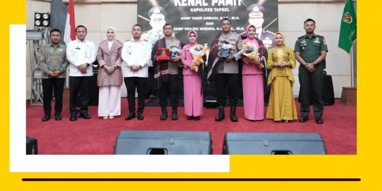 Bupati Paluta Hadiri Acara Kenal Pamit Kapolres Tapsel di Sipirok