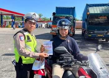 Satlantas Polres Labusel Sosialisasikan Ops Patuh Toba 2025 di Lingkungan Masyarakat dan Sekolah di Langgapayung dan Kotapinang