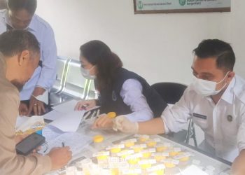 BNNK Pematangsiantar Lakukan Tes Urine Lanjutan Kepada Satpol-PP Dan Damkar