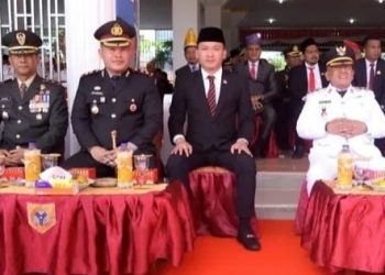 Bupati Fery Sahputra Pimpin Upacara HUT ke-80 RI di Labusel