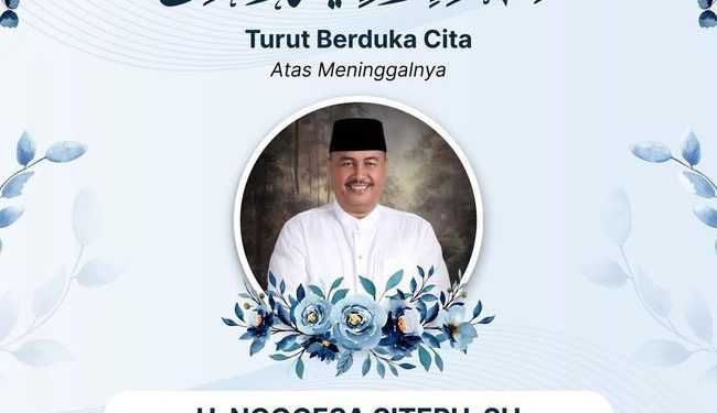 Mantan Bupati Langkat Ngogesa Sitepu Tutup Usia di Umur 63 Tahun