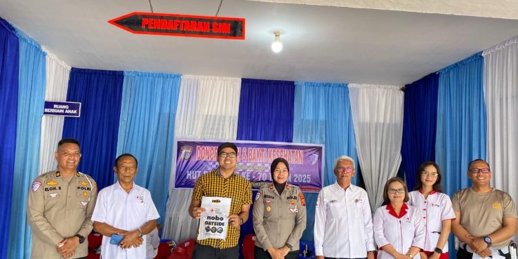 Sat Lantas Polres Pematangsiantar Gelar Donor Darah dan Bakti Kesehatan di HUT Polantas ke-70