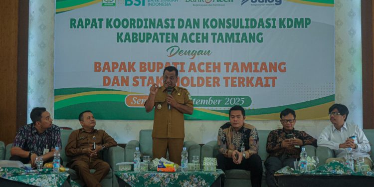 Bupati Aceh Tamiang Armia Fahmi, Meminta Kepada Pengurus KMP Segera Menyiapkan Gerai – Gerai Penjualan