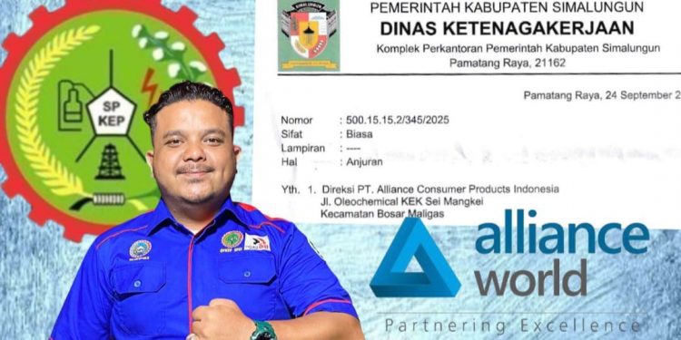 Pekerjakan Kembali 2 Pekerja PT Alliance Yang Di PHK, Disnaker Simalungun Keluarkan Surat Anjuran