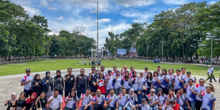 Semarak Haornas ke-42, Kolaborasi Dinas Pariwisata dan KONI Pematangsiantar Warnai Lapangan Adam Malik