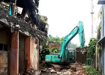 Pembongkaran Gedung IV Pasar Horas Kota Pematangsiantar di Mulai