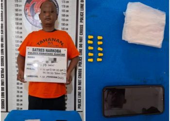 Polres Kota Pematangsiantar Amankan Pria Pembawa 10 Butir Pil Ekstasi di Jalan SM. Raja