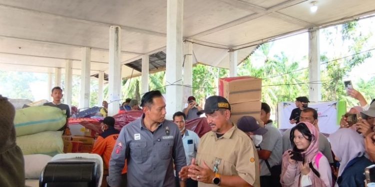 Bupati Aceh Tamiang  Menerima Kunjungan Menko AHY Di Bumi Muda Sedia Pasca Banjir Bandang