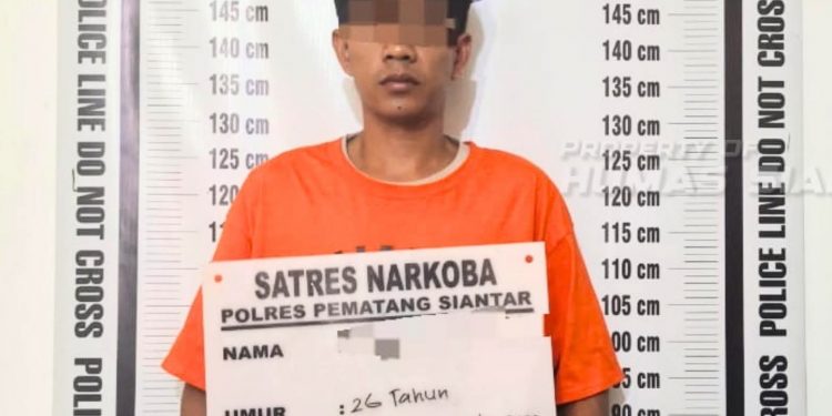 Polres Kota Pematangsiantar Amankan Laki Laki Asal Riau Diduga Miliki Sabu 1.42 Gram