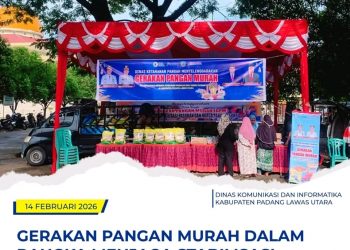 Pemkab Paluta Melalui Dinas Ketapang Gelar Gerakan.Pangan Murah Jelang Bulan Suci Ramadhan 1447 H