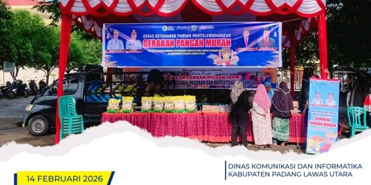 Pemkab Paluta Melalui Dinas Ketapang Gelar Gerakan.Pangan Murah Jelang Bulan Suci Ramadhan 1447 H