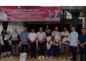 Pemkab Aceh Tamiang Melalui Dinas Perindustrian, Perdagangan Aceh, Gelar Operasi Pasar Tanggap Inflasi