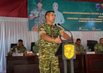 Perkuat Kesiapan Satuan, Pangdam XII/Tpr Kunjungi Yonarmed 16/Tumbak Kaputing