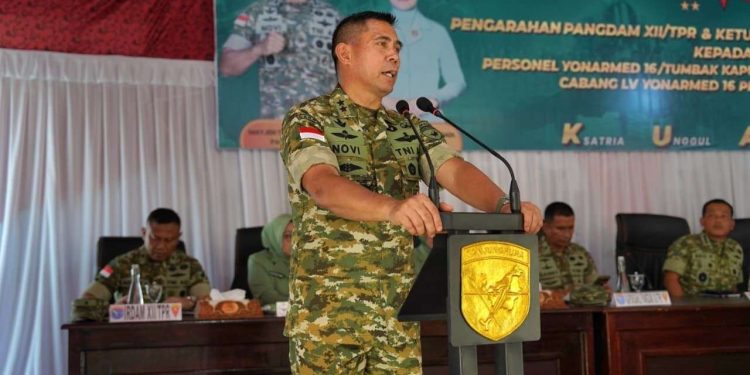 Perkuat Kesiapan Satuan, Pangdam XII/Tpr Kunjungi Yonarmed 16/Tumbak Kaputing