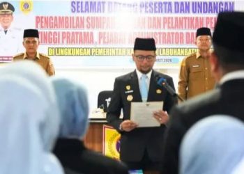 Bupati Labusel Lantik 38 Pejabat Struktural,Berkoordinasi dan Memperkuat Pelayanan Publik