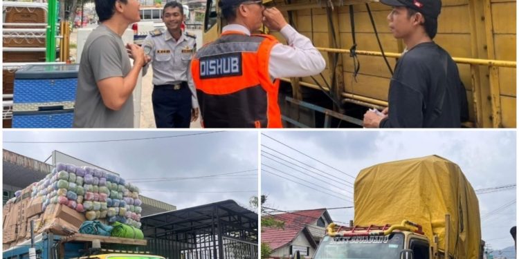Dishub kota Singkawang menertibkan angkutan ODOL di Pusat Kota