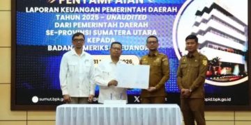 Bupati Labusel Serahkan LKPD 2025 Unaudited ke BPK Sumut, Perkuat Komitmen Akuntabilitas Keuangan Daerah