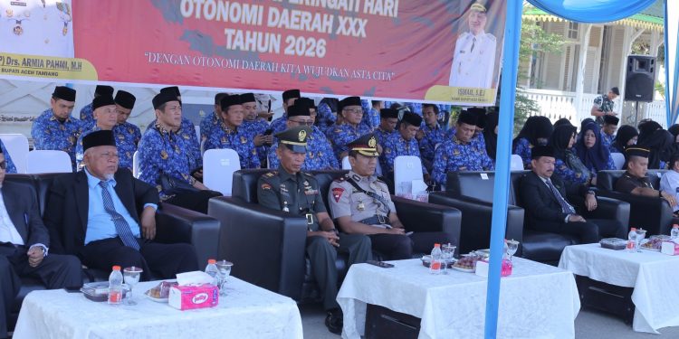 Wabup Aceh Tamiang Pimpin Upacara OTDA ke-30, Harus Tetap Memperhatikan Prinsip Efesiensi Dan Penghematan Anggaran