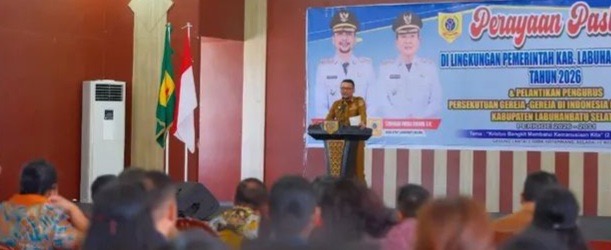 Perayaan Paskah dan Pelantikan PGI-D Labusel, Bupati Fery Ajak Perkuat Toleransi dan Semangat Kebersamaan