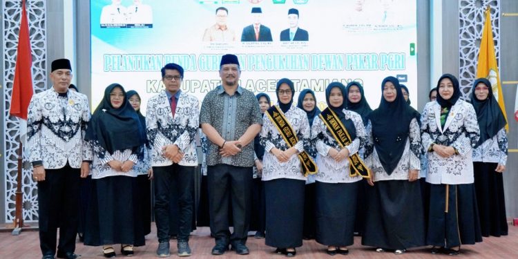Bupati Aceh Tamiang Hadiri Pelantikan Bunda dan Dewan Pakar PGRI, Dorong Melahirkan Inovasi Di Dunia Pendidikan