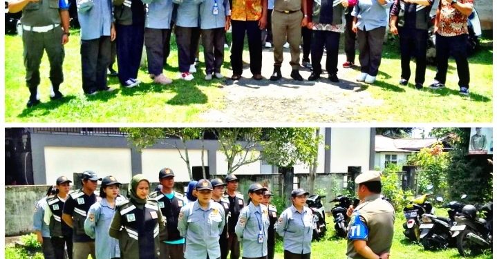 Kelurahan Bagak Sahwa Gelar Pembinaan Bersama Kasat Pol PP Kota Singkawang Untuk Perkuat Peran Satlinmas