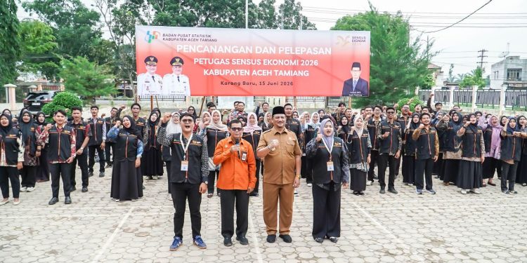 Bupati Aceh Tamiang Hadiri Pencanangan Dan Lepas 273 Petugas Sensus Ekonomi