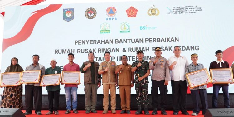 Pemkab Aceh Tamiang Salurkan 22.250 KK Bantuan Stimulan Perbaikan Rumah Tahap III