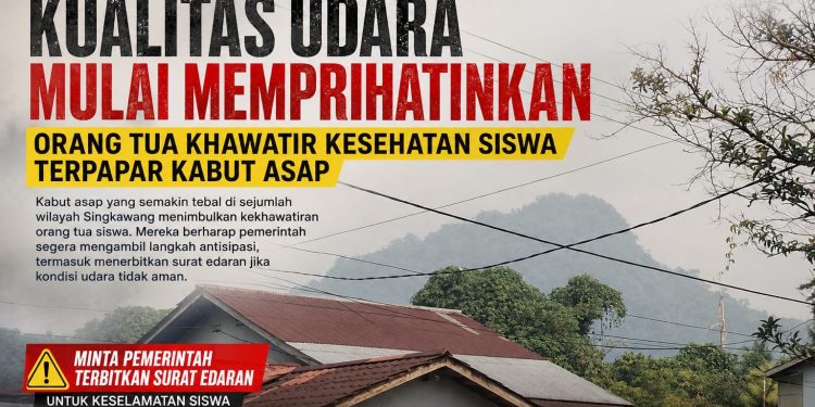 Kualitas Udara Singkawang Mulai Memprihatinkan, Orang Tua Khawatir Kesehatan Siswa Terpapar Kabut Asap