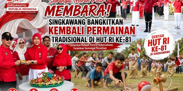 “Semangat Merah Putih Membara! Singkawang Bangkitkan Kembali Permainan Tradisional di HUT RI ke-81”