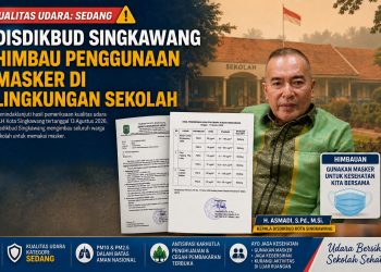 Dinas Pendidikan Dan Kebudayaan (Disdikbud) menghimbau penggunaan Masker Di Lingkungan Sekolah