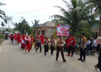 Polsek Seruway Laksanakan Pengawalan Rangkaian Kegiatan Karnaval serta Lomba Senam HUT Kemerdekaan RI ke-81
