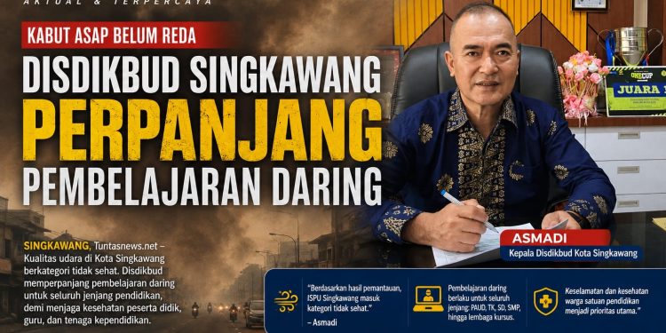 Kabut Asap Belum Reda, Disdikbud Singkawang Perpanjang Pembelajaran Daring