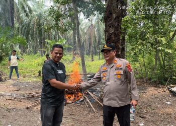 Tindaklanjuti Dumas Dugaan Peredaran Sabu, Polsek Kampung Rakyat Gerebek Lokasi di Tanjung Medan