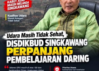 Udara Masih Tidak Sehat, Disdikbud Singkawang Perpanjang Pembelajaran Daring