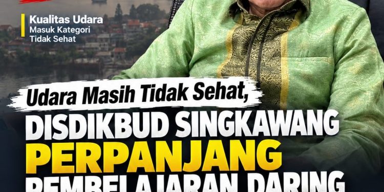 Udara Masih Tidak Sehat, Disdikbud Singkawang Perpanjang Pembelajaran Daring