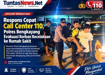 Layanan Call Center 110 Sigap, Polres Bengkayang Tangani Kecelakaan di Jalan Bani Amas