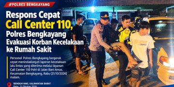 Layanan Call Center 110 Sigap, Polres Bengkayang Tangani Kecelakaan di Jalan Bani Amas