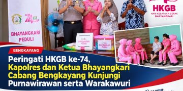 Peringati HKGB ke-74, Kapolres dan Ketua Bhayangkari Cabang Bengkayang Kunjungi Purnawirawan serta Warakawuri