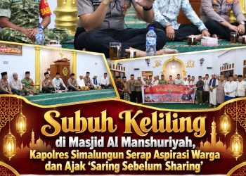 Subuh Keliling di Masjid Al Manshuriyah, Kapolres Simalungun Serap Aspirasi Warga dan Ajak “Saring Sebelum Sharing”