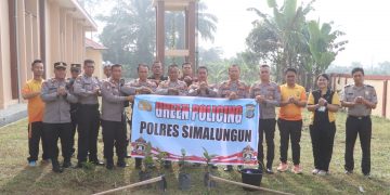 Green Policing, Kapolres Simalungun Pimpin Penanaman 30 Pohon Mangga dan Durian, Wujud Nyata Polri Peduli Lingkungan
