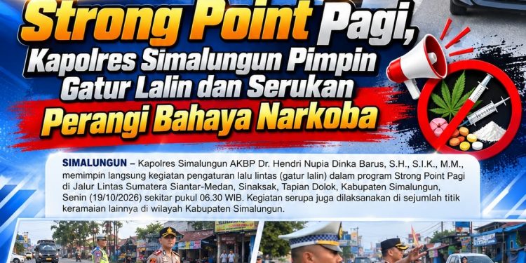 Kapolres Simalungun Turun Langsung Atur Lalu Lintas di Jalinsum Siantar-Medan, Ingatkan Pelajar dan Warga Jauhi Narkoba